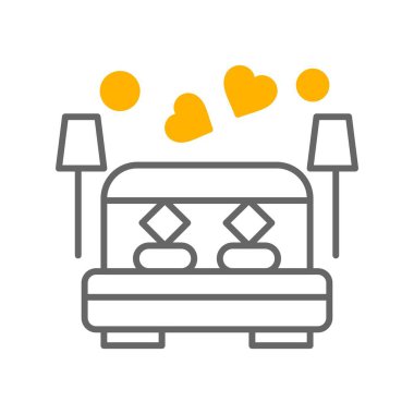 vektör yatak odası simgesi 