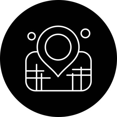 Vektör konumu simge illüstrasyonu