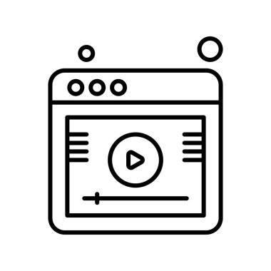 vektör ana hatları web sitesi simgesi 