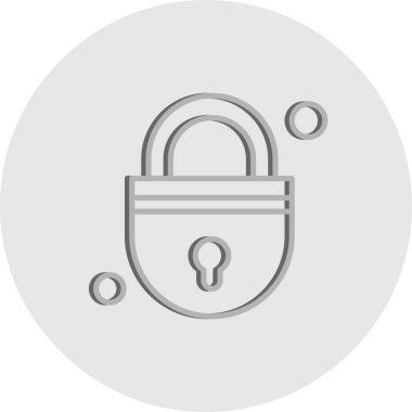  Vektör illüstrasyon kilidi simgesi