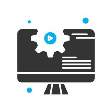 vektör lcd simgesi illüstrasyonu