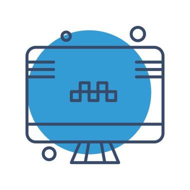  vektör lcd simgesi illüstrasyonu