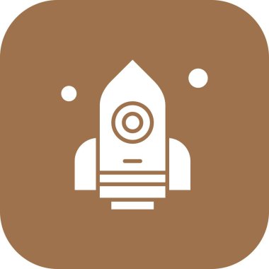 roket ikonu vektör illüstrasyonu