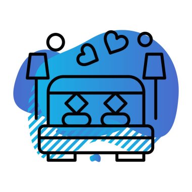 vektör yatak odası simgesi 