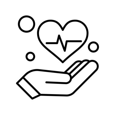 Vektör kalp atışı Ico