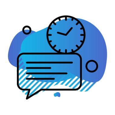  Vektör sohbet simgesi illüstrasyonu