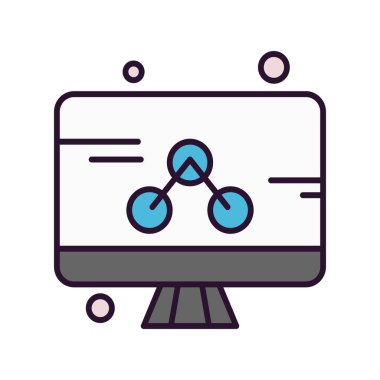  vektör lcd simgesi illüstrasyonu