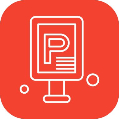  vektör park işareti Ico