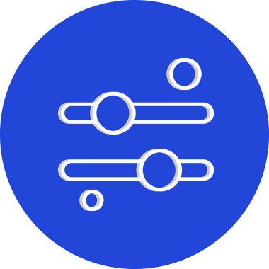 Eşitleyici Simgesinin vektör illüstrasyonu