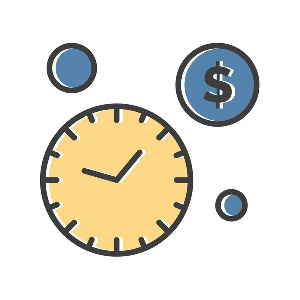 Vector Icono Del Reloj Ilustración — Archivo Imágenes Vectoriales