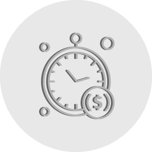 Vector Icono Del Reloj Ilustración — Vector de stock