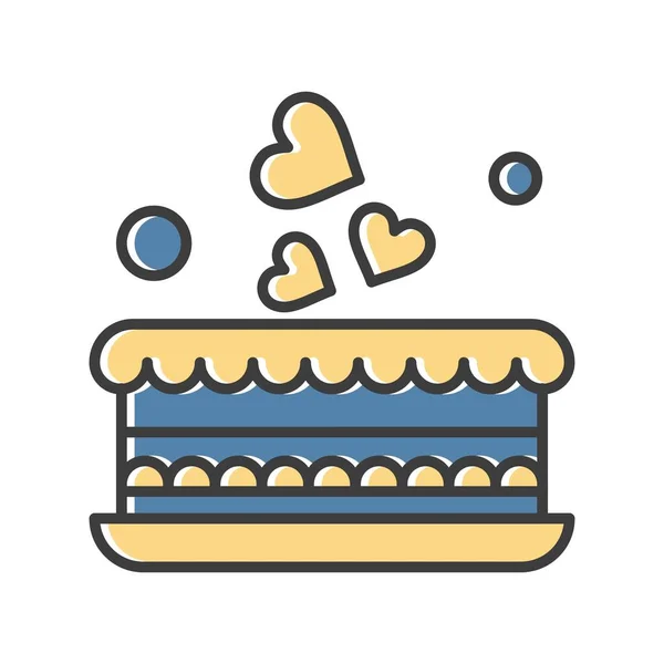 Vector Icono Torta Ilustración — Archivo Imágenes Vectoriales