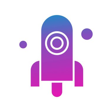 roket ikonu vektör illüstrasyonu