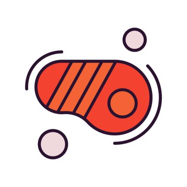 Vektör biftek simgesi illüstrasyonu