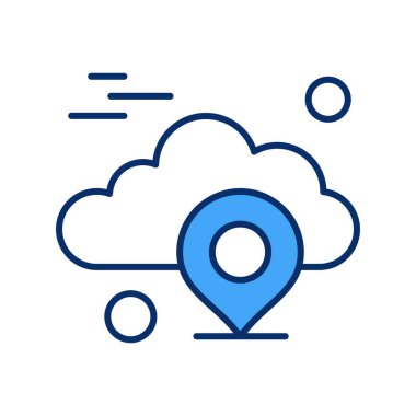 Vektör konumu simge illüstrasyonu