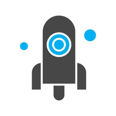 roket ikonu vektör illüstrasyonu