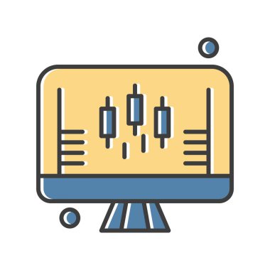 vektör lcd simgesi illüstrasyonu