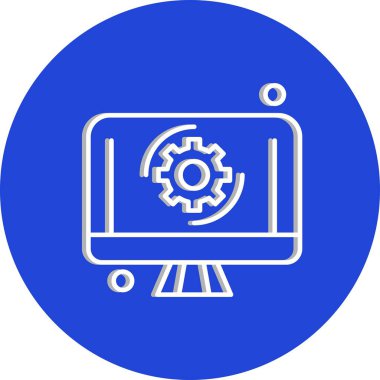 vektör lcd simgesi illüstrasyonu