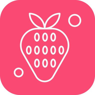 vektör çilek simgesi illüstrasyonu