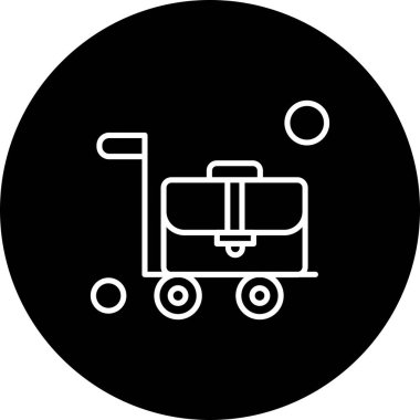 çanta simgesi vektör illüstrasyonu