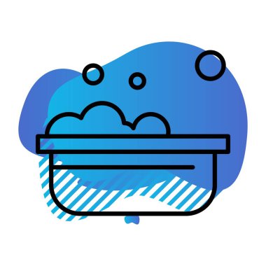 vektör Küvet Simgesi illüstrasyonu