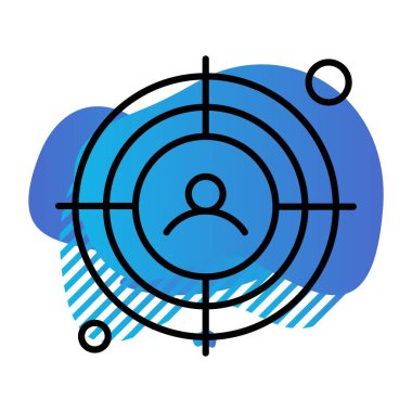 vektör hedef simgesi illüstrasyonu