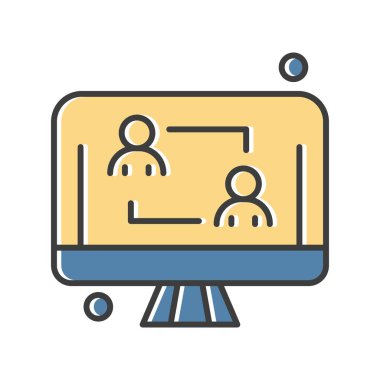 vektör lcd simgesi illüstrasyonu