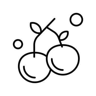 vektör kiraz simgesi illüstrasyonu