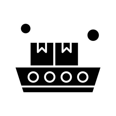 Gemi simgesi vektör illüstrasyonu