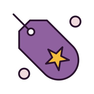 Etiket simgesi vektör illüstrasyonu