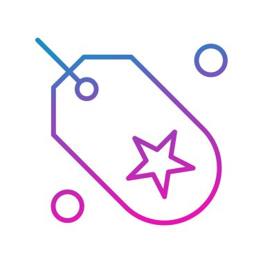 Etiket simgesi vektör illüstrasyonu