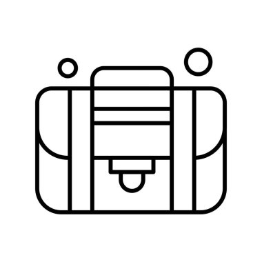 bavul ikonu vektör illüstrasyonu