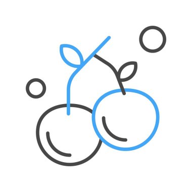 vektör kiraz simgesi illüstrasyonu