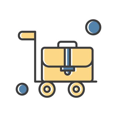 çanta simgesi vektör illüstrasyonu