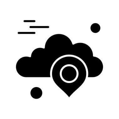 Vektör konumu simge illüstrasyonu