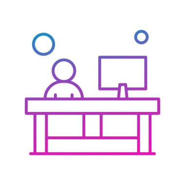 vektör ofisi simgesi illüstrasyonu