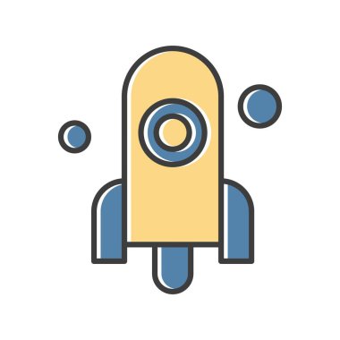 roket ikonu vektör illüstrasyonu