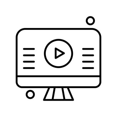 vektör lcd simgesi illüstrasyonu