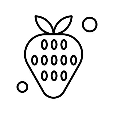 vektör çilek simgesi illüstrasyonu
