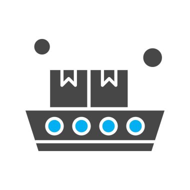 Gemi simgesi vektör illüstrasyonu