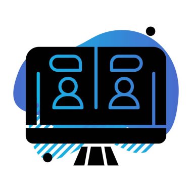 vektör lcd simgesi illüstrasyonu