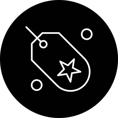 Etiket simgesi vektör illüstrasyonu