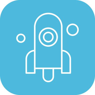 roket ikonu vektör illüstrasyonu