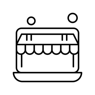 vektör mağaza simgesi çizimi