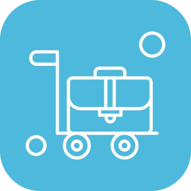 çanta simgesi vektör illüstrasyonu