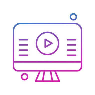 vektör lcd simgesi illüstrasyonu