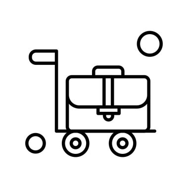 çanta simgesi vektör illüstrasyonu