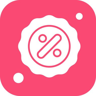 yüzde simgesi vektör illüstrasyonu