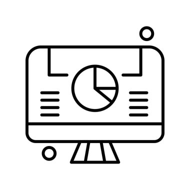 vektör lcd simgesi illüstrasyonu