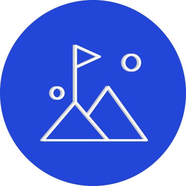  vektör dağ simgesi illüstrasyonu